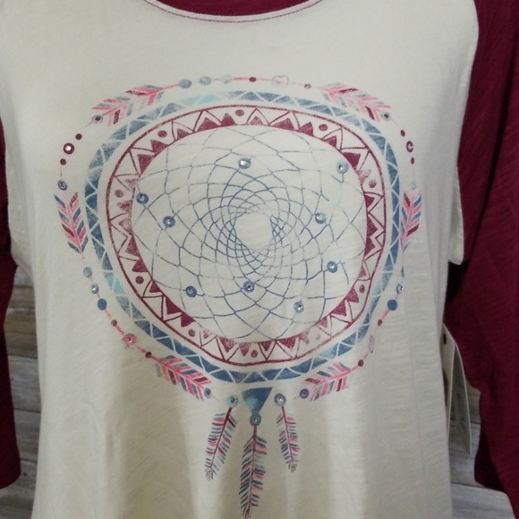 NWT Size XL Dreamcatcher Raglan Tee - Picture 2 of 5